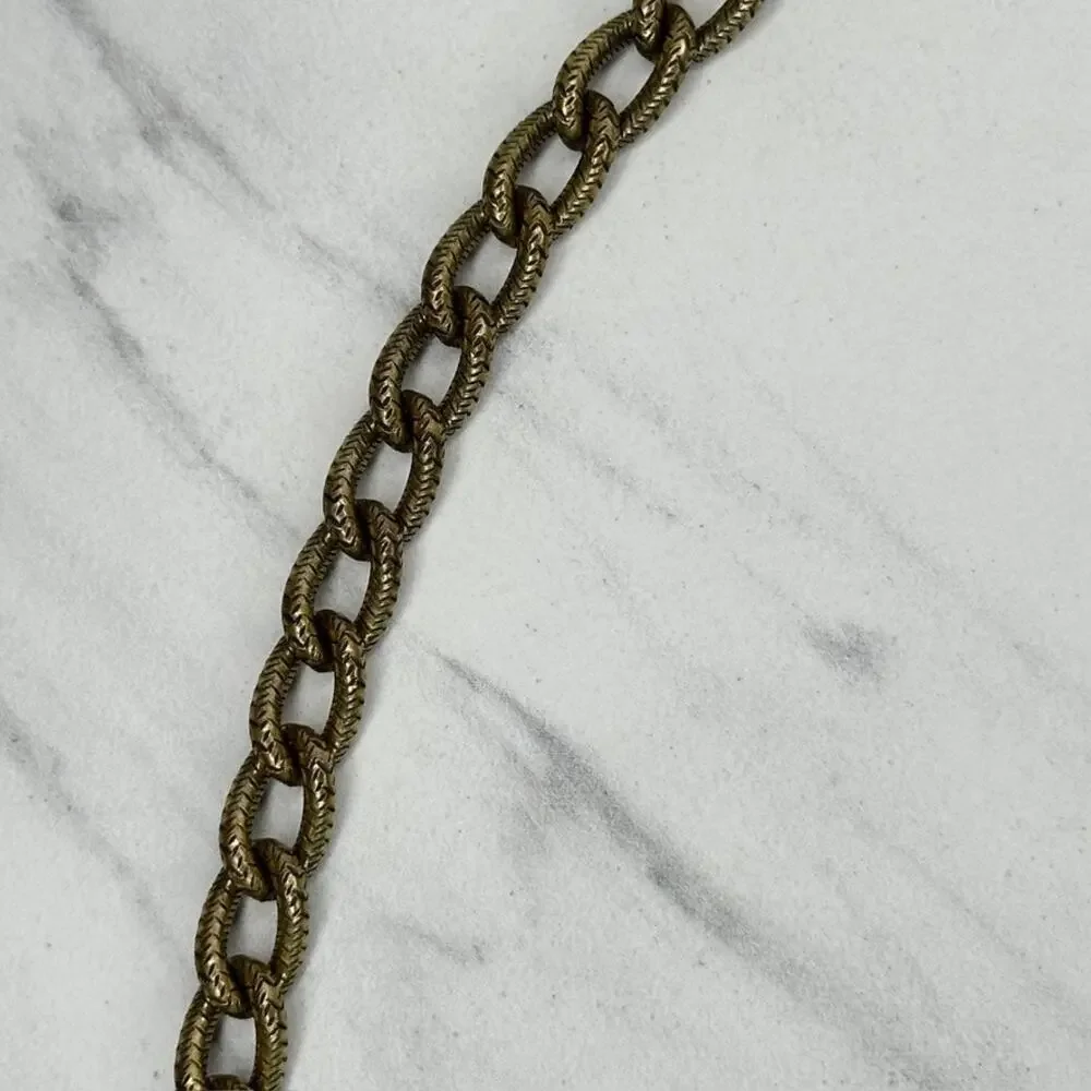 Chain Link Fringe Smoky Bead Drop Belt Gold Tone Extra Small/Small (XS/S) ✨